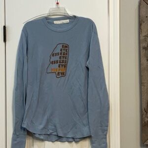 Billy Reid Sky Blue Crew Neck T-Shirt